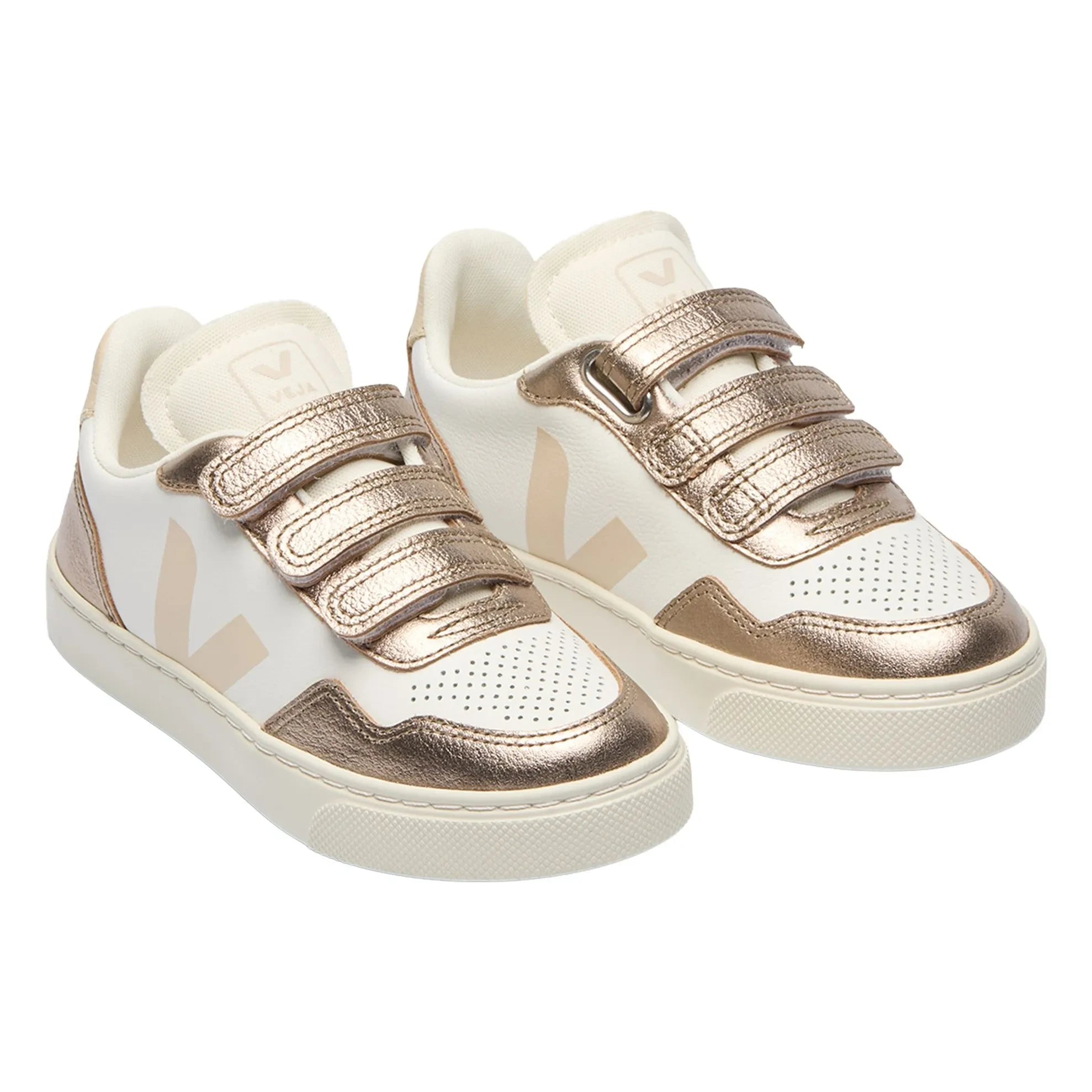 Veja - V-90 Deri Çizilme Sneaker O.T. | Bronz