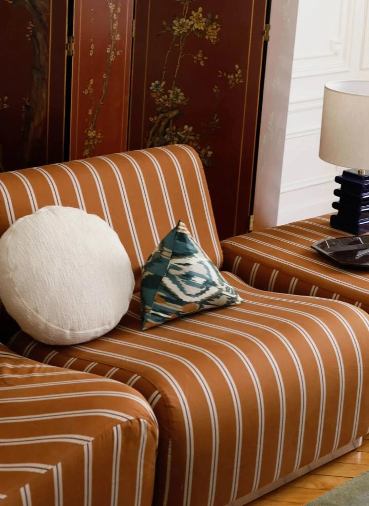Die Socialite Family - Glattes, samtbezogenes Rotondo-Modularsofa | Camel