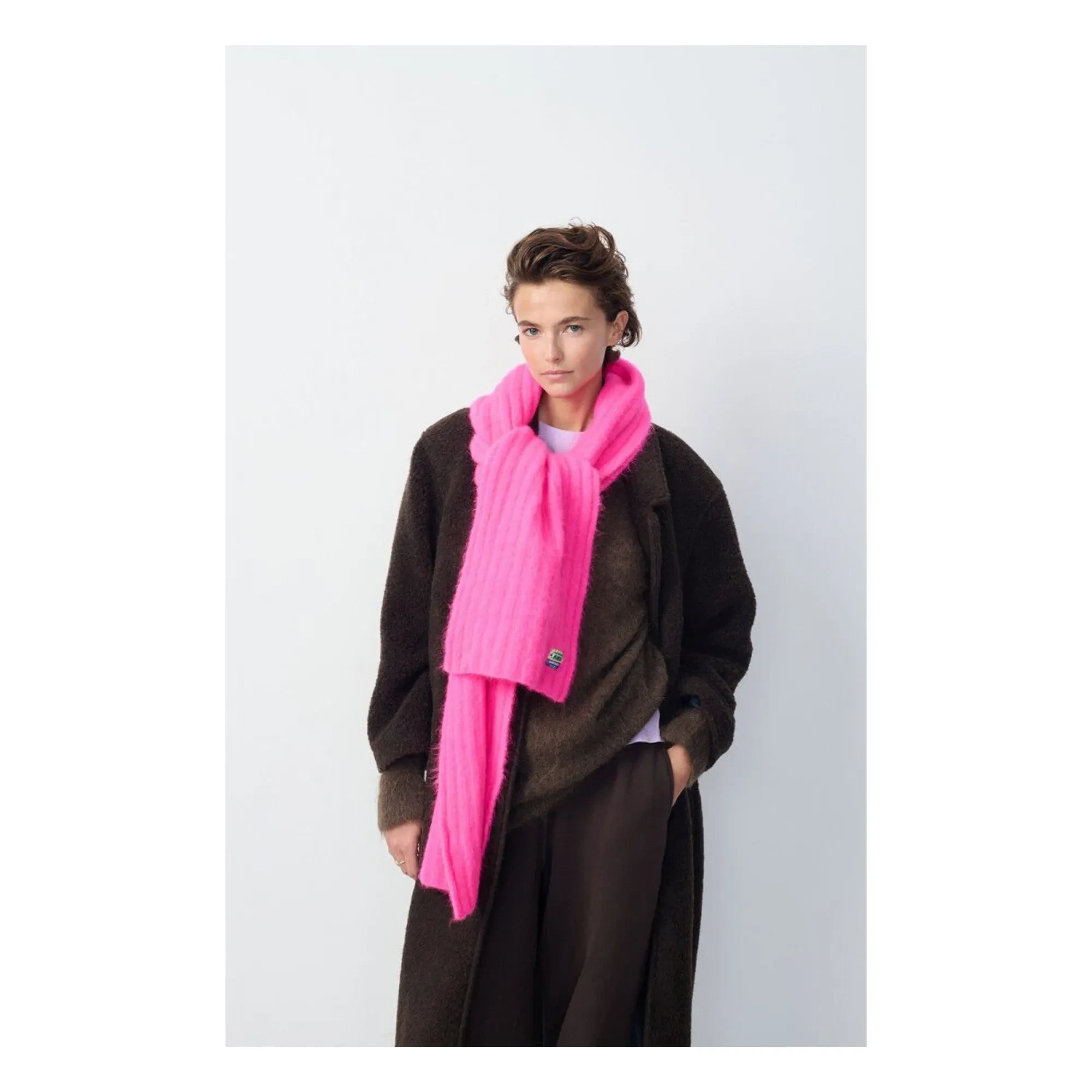 American Vintage – Vitow Schal aus Wolle und Alpaka | Leuchtendes Pink