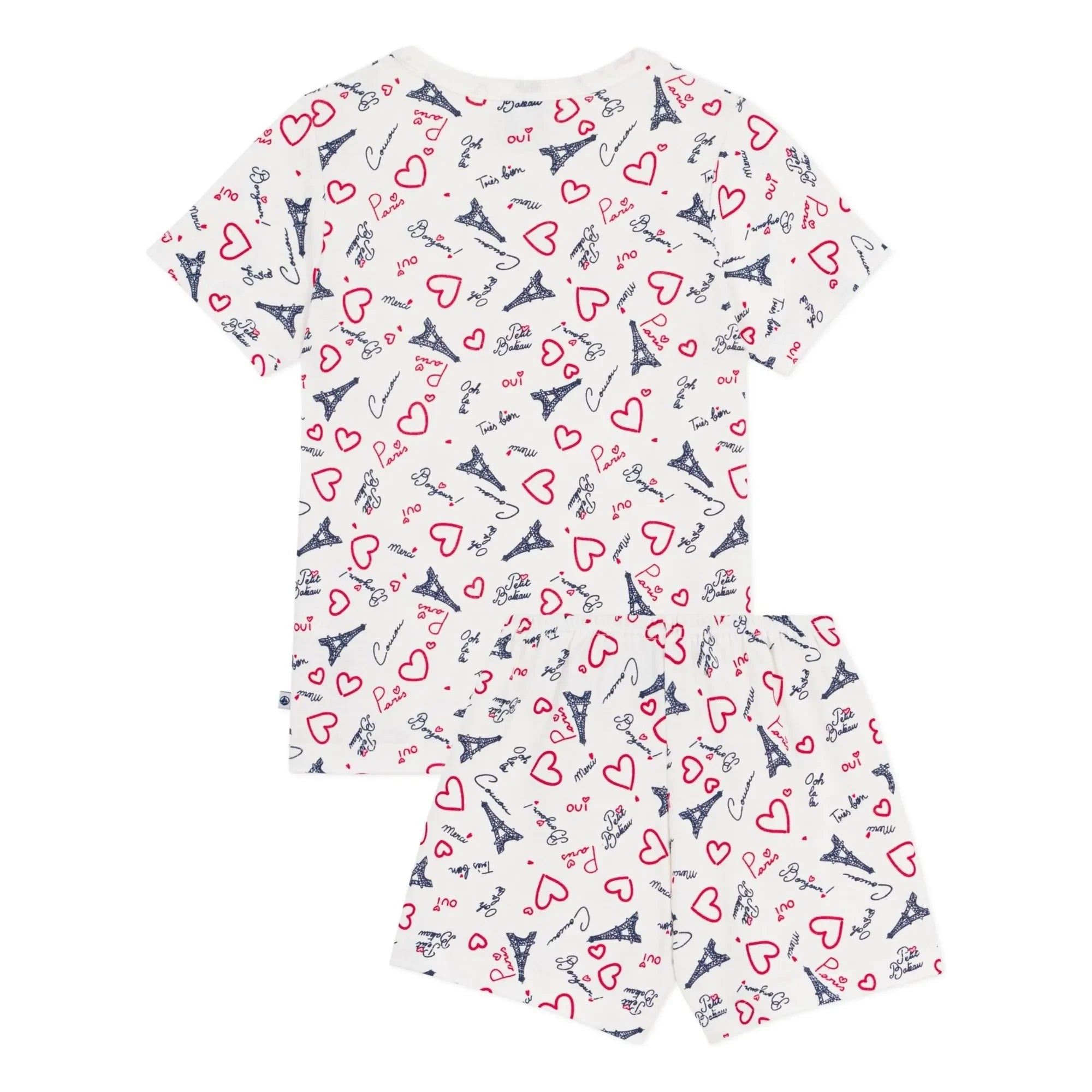 Petit Bateau - Pyjama Short Paris | Beyaz