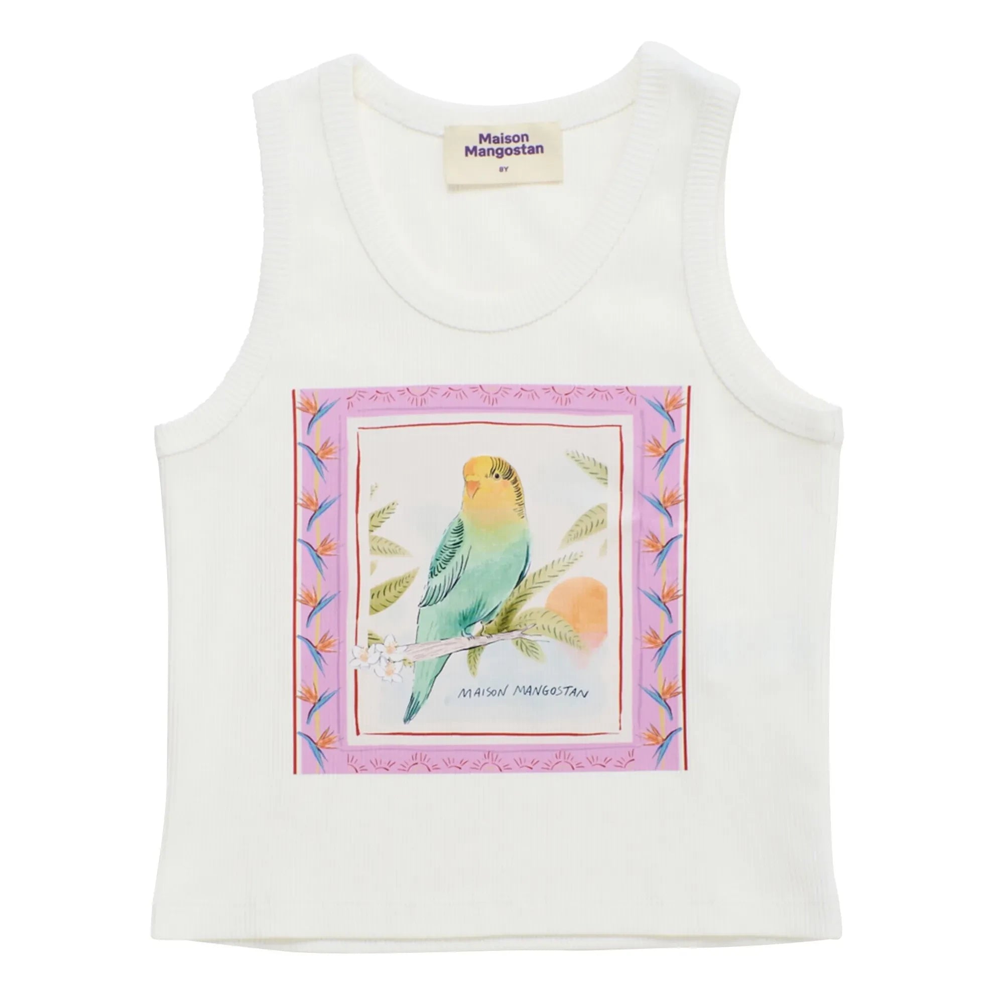 Maison Mangostan - Oiseau tank top | White