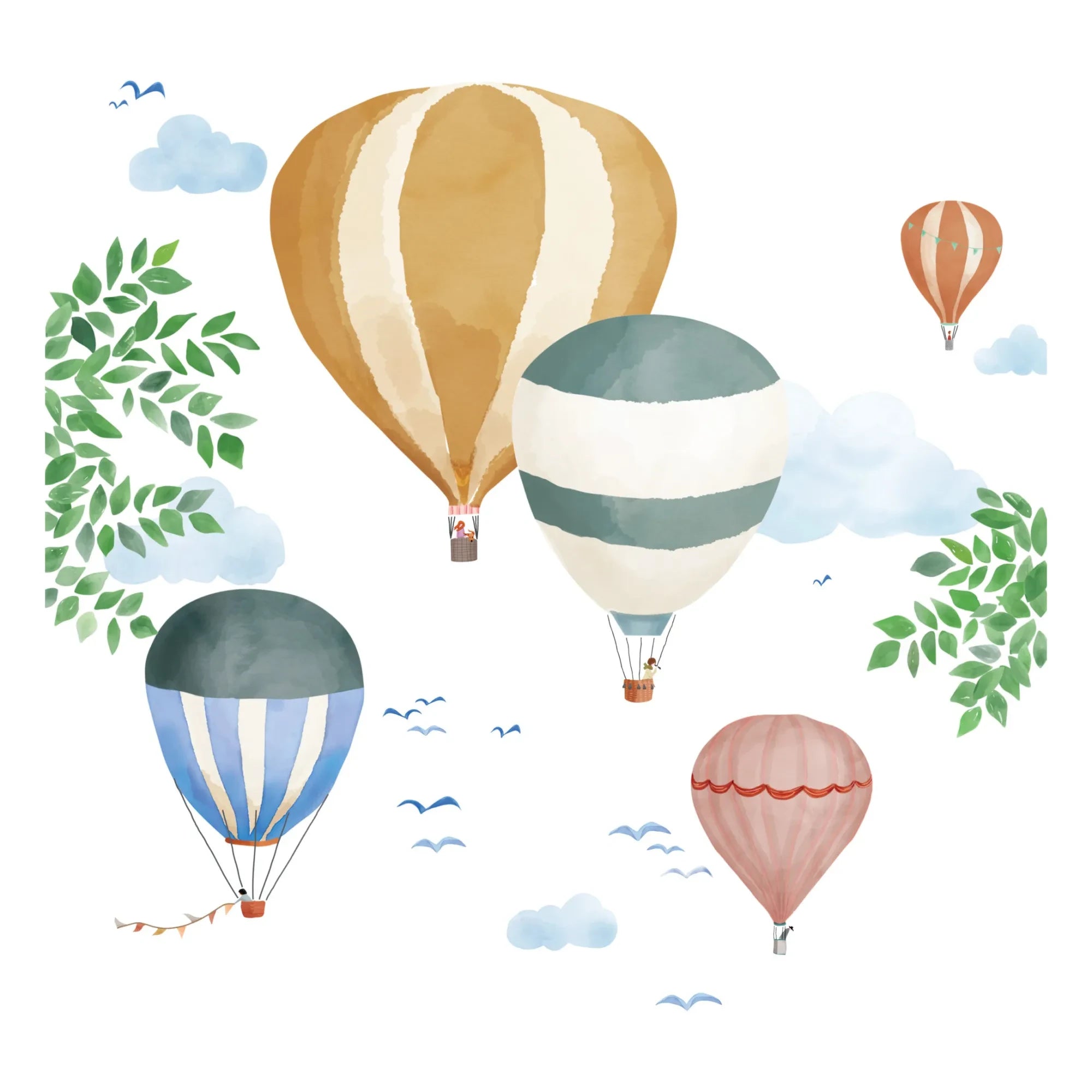 MIMI'lou - Watercolor Hot Air Balloon Sticker