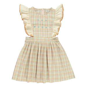 Bebe Organic - Giulia Bio-Baumwollkleid mit Rüschen | Ocker