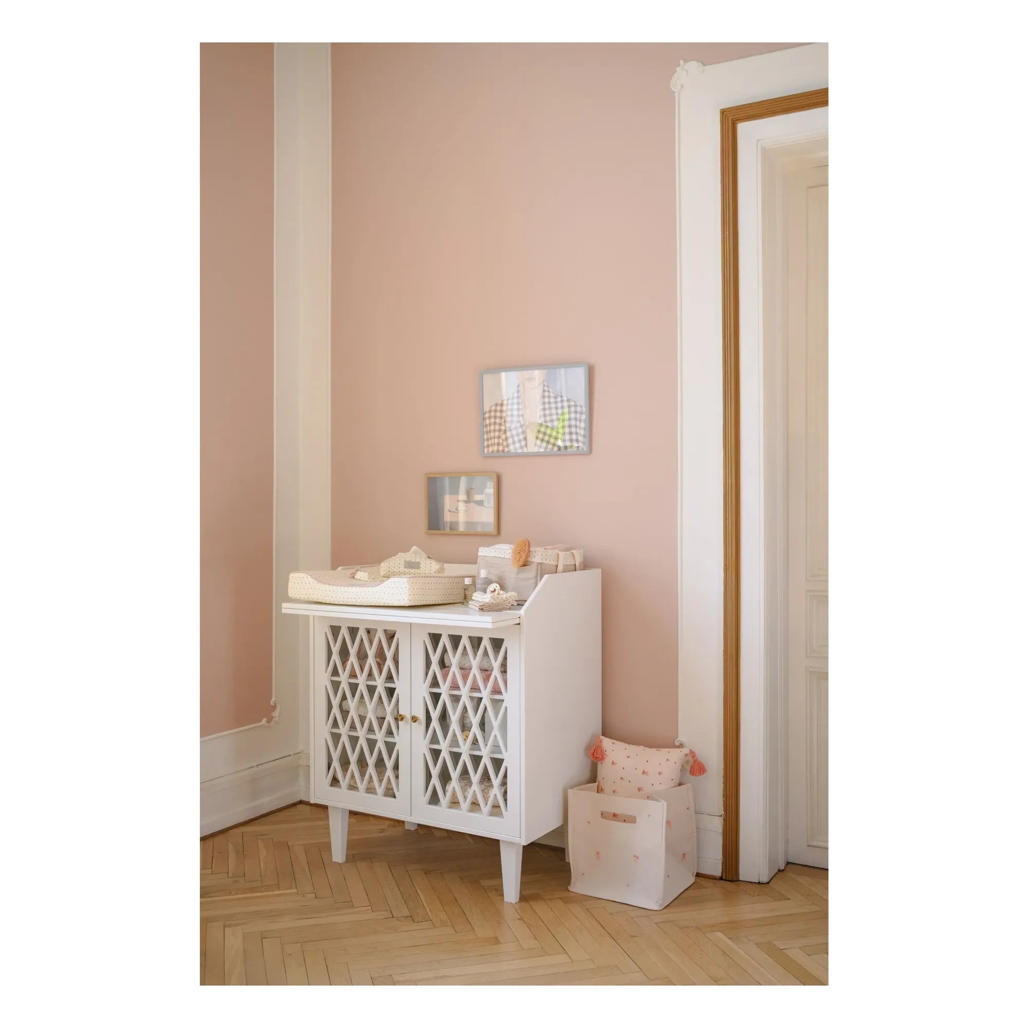 Glass Glass - Storage basket with bow | Beige