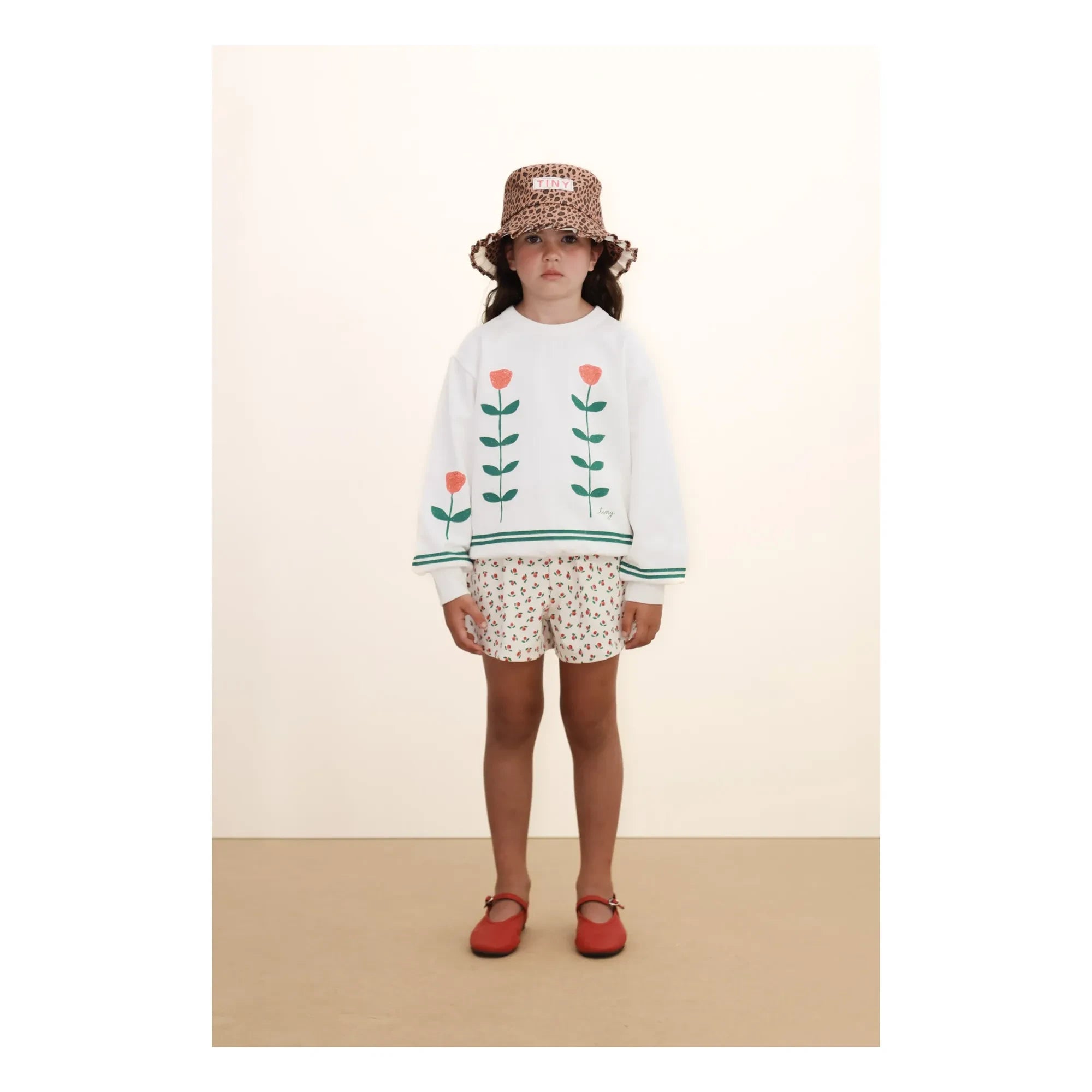 Tinycottons - Organic Cotton Flower Sweatshirt | White