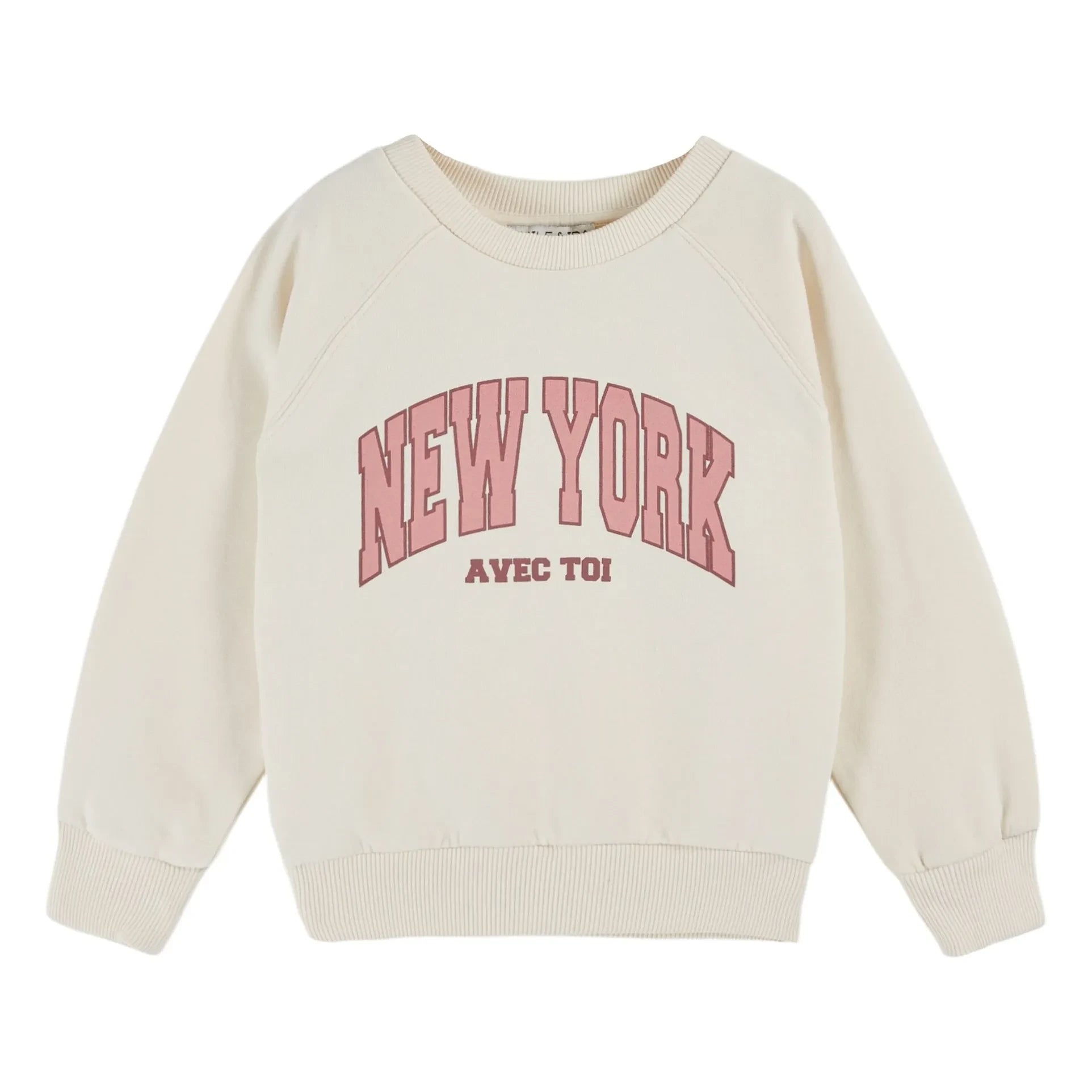 Emile et Ida - Sweat New York Organik pamuk | Krem