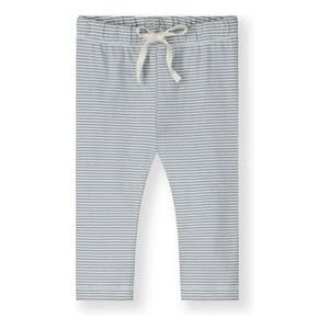 Gray Label - Gestreifte Mini-Leggings Bio-Baumwolle | Eisblau