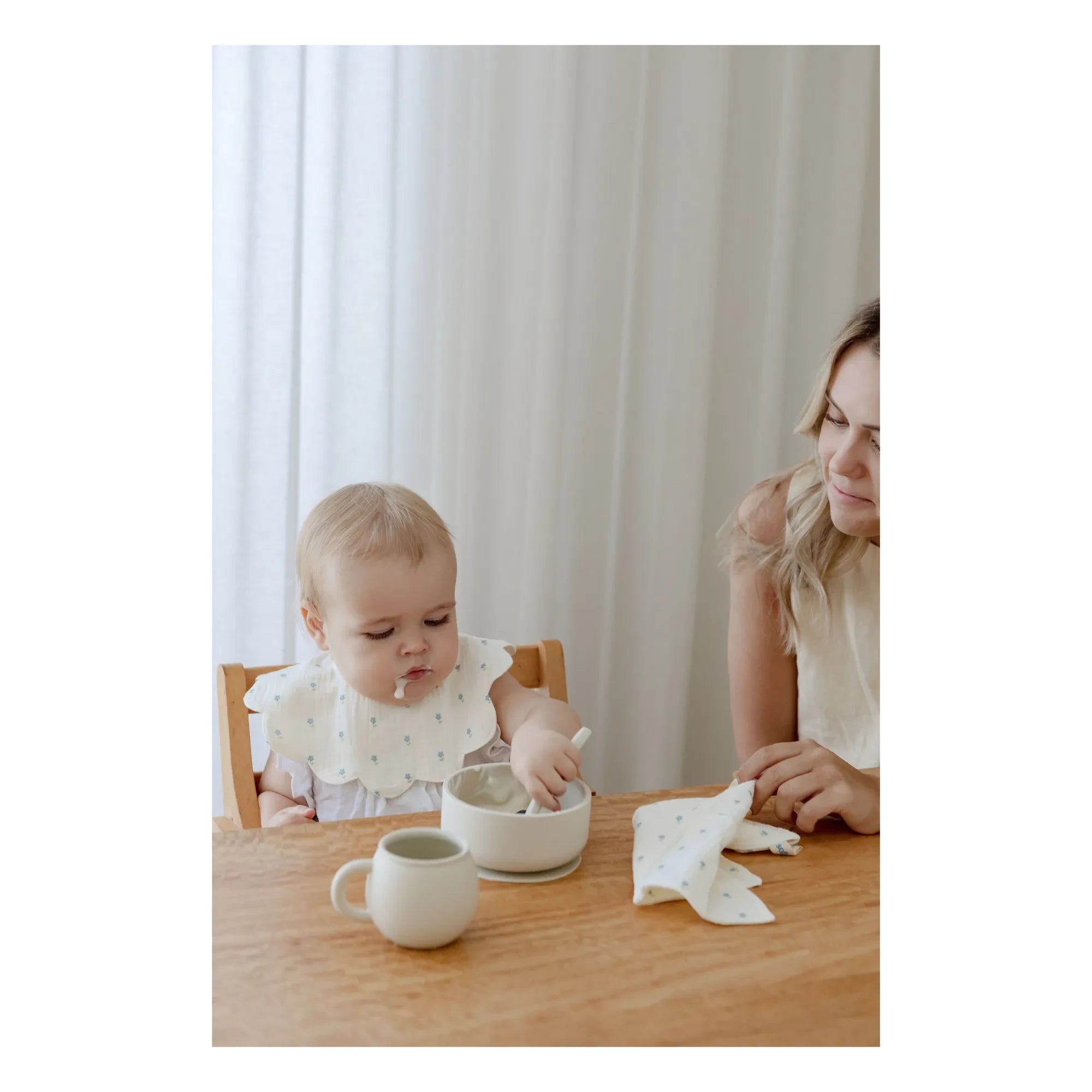 Soft Spot - Periwinkle organik pamuk havlular - 3'lü Set | Mavi