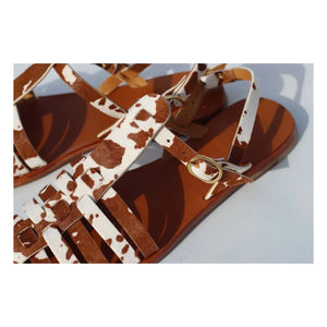 Mama Praïa - Fisherman Sandals Cow | Brown