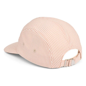 Liewood - Rory Çizgili Seersucker Organik Pamuk Şapka | Pembe