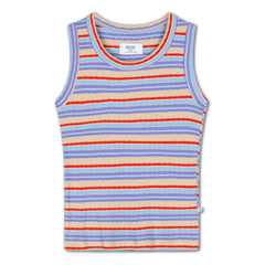 Repose AMS - Çizgili Ribbed Atlet Organik Pamuk | Lila