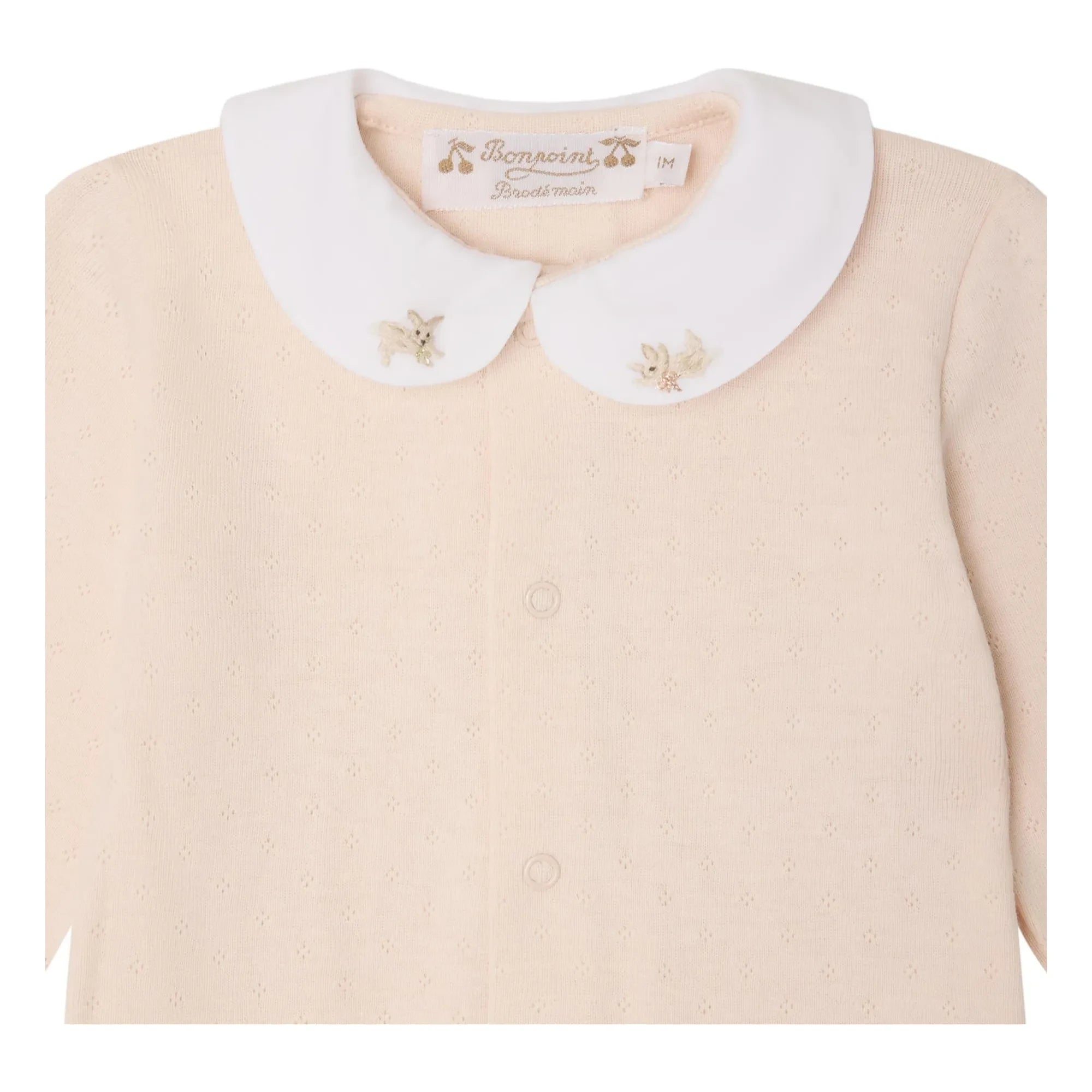 Bonpoint - Pyjama Cayla Pointelle Bio-Baumwolle | Puderrosa