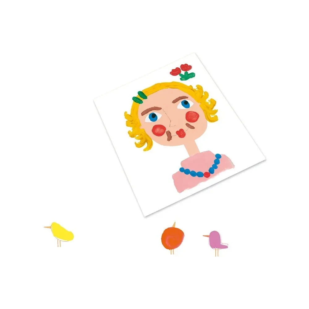 Djeco - 6 Tuben Fingerfarbe