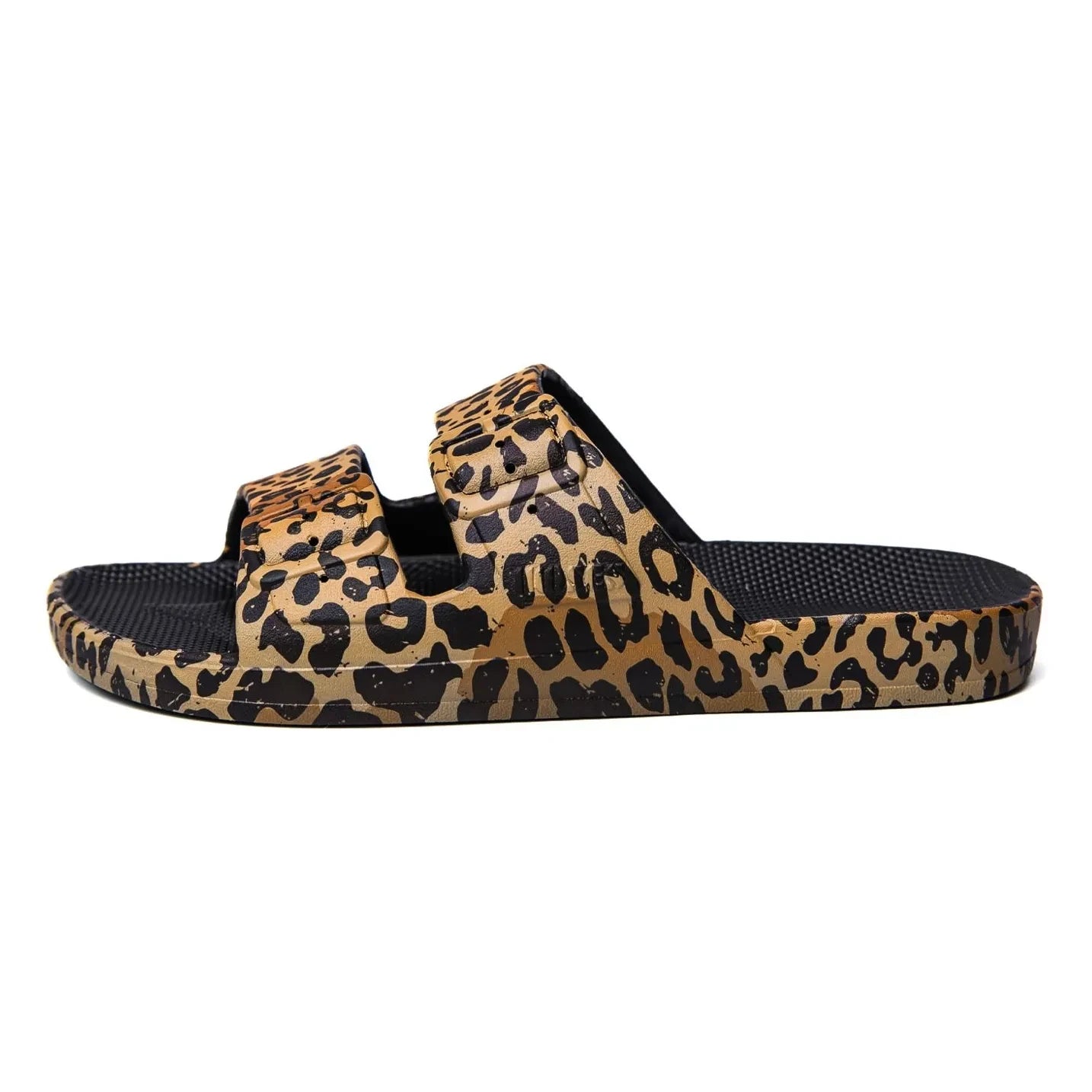 Freedom Moses - Fierce Leopard sandals | Black