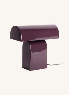 Present Time - Cadiz Gerade Tischlampe | Aubergine