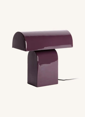 Present Time - Cadiz Gerade Tischlampe | Aubergine