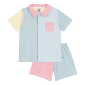 Petit Bateau - Millerais Color Block Short Pajamas | Blue