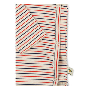 Konges Sløjd - Striped Organic Cotton Long Sleeve Bodysuit | Red