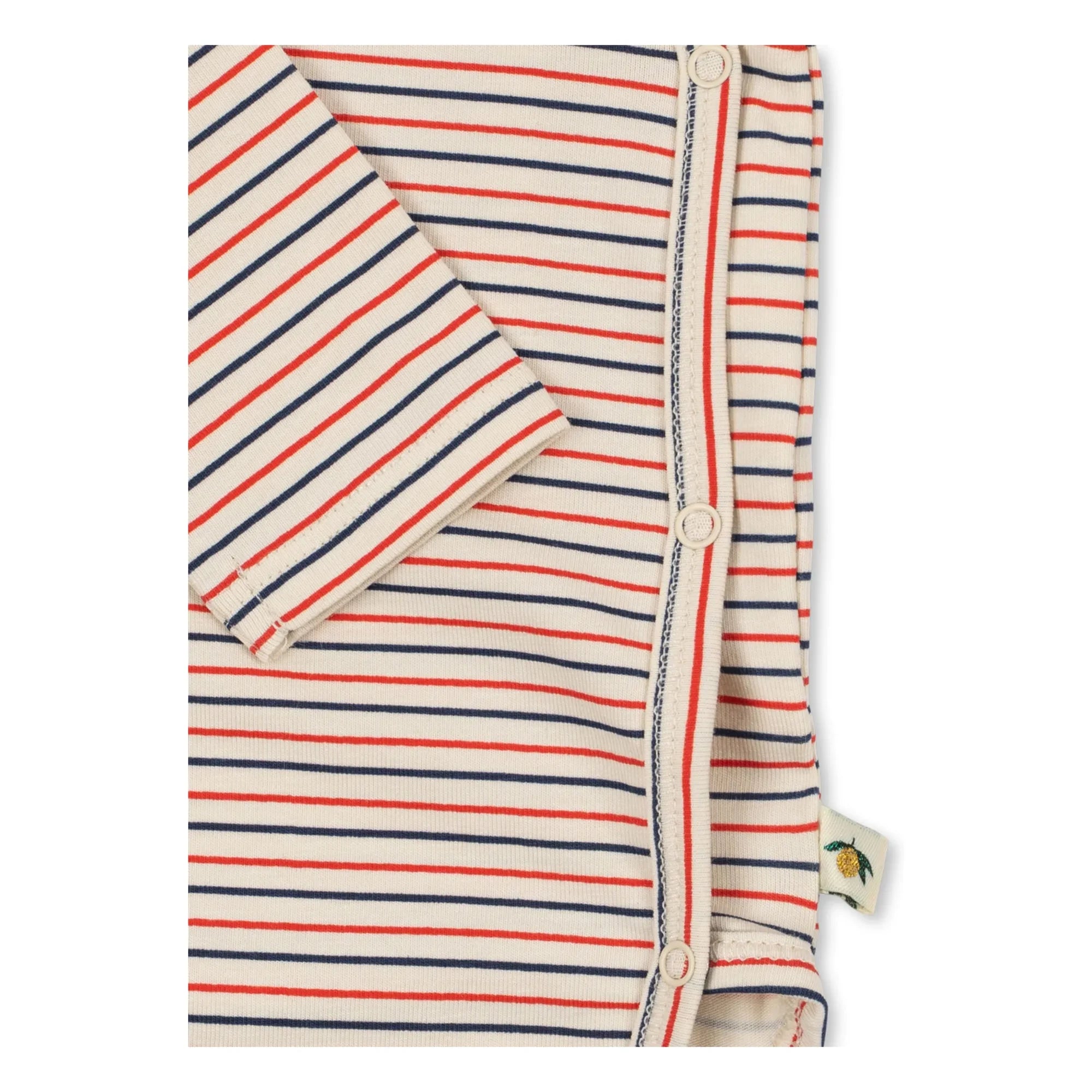 Konges Sløjd - Striped Organic Cotton Long Sleeve Bodysuit | Red