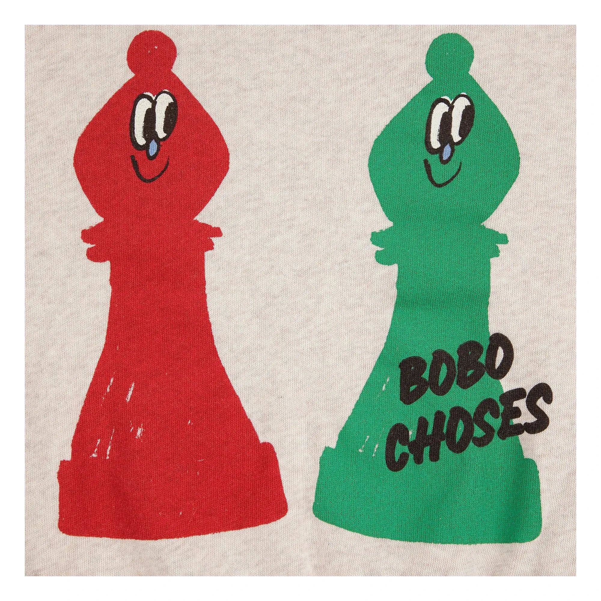 Bobo Choses - Chess Sweat Organik Pamuk | Heather beige