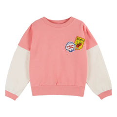Emile et Ida - Organik pamuklu rozet sweatshirt | Pembe