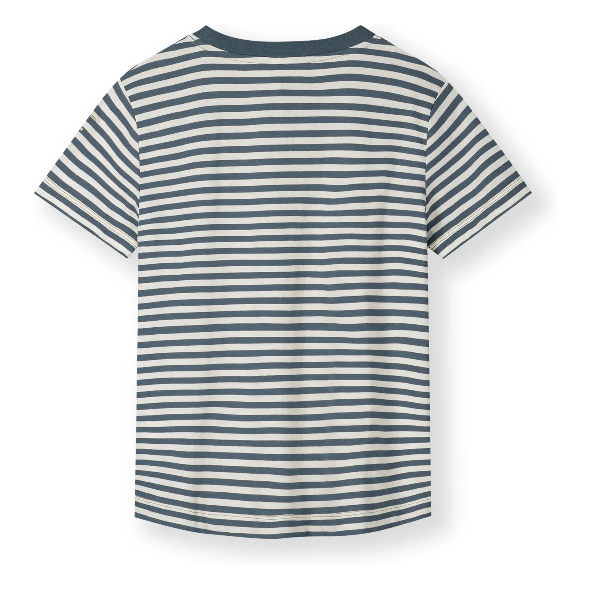 Gray Label - Oversize Çizgili Organik Pamuklu Tişört | Mavi