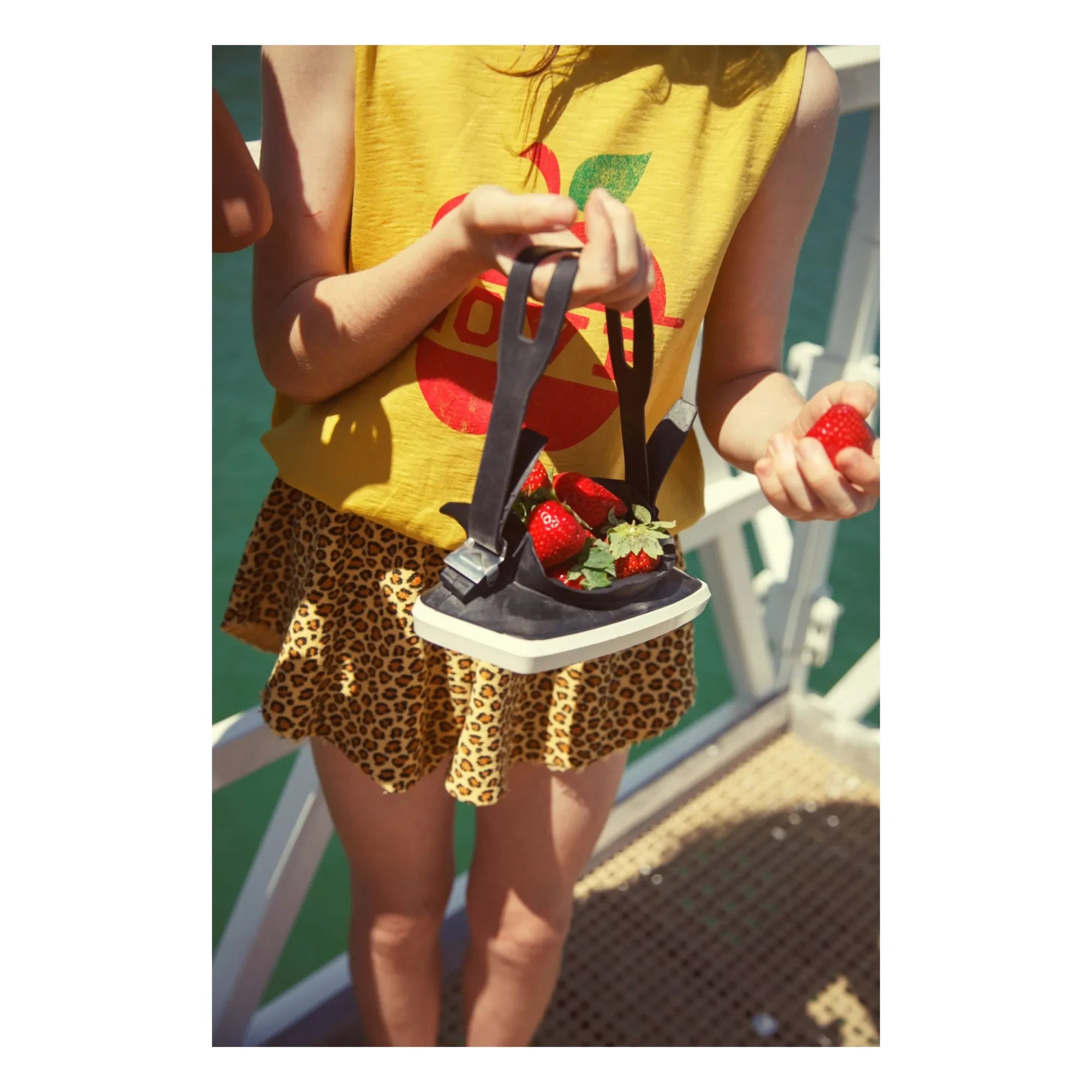 Piupiuchick - Leoparden-Shorts Bio-Baumwollfleece | Senf