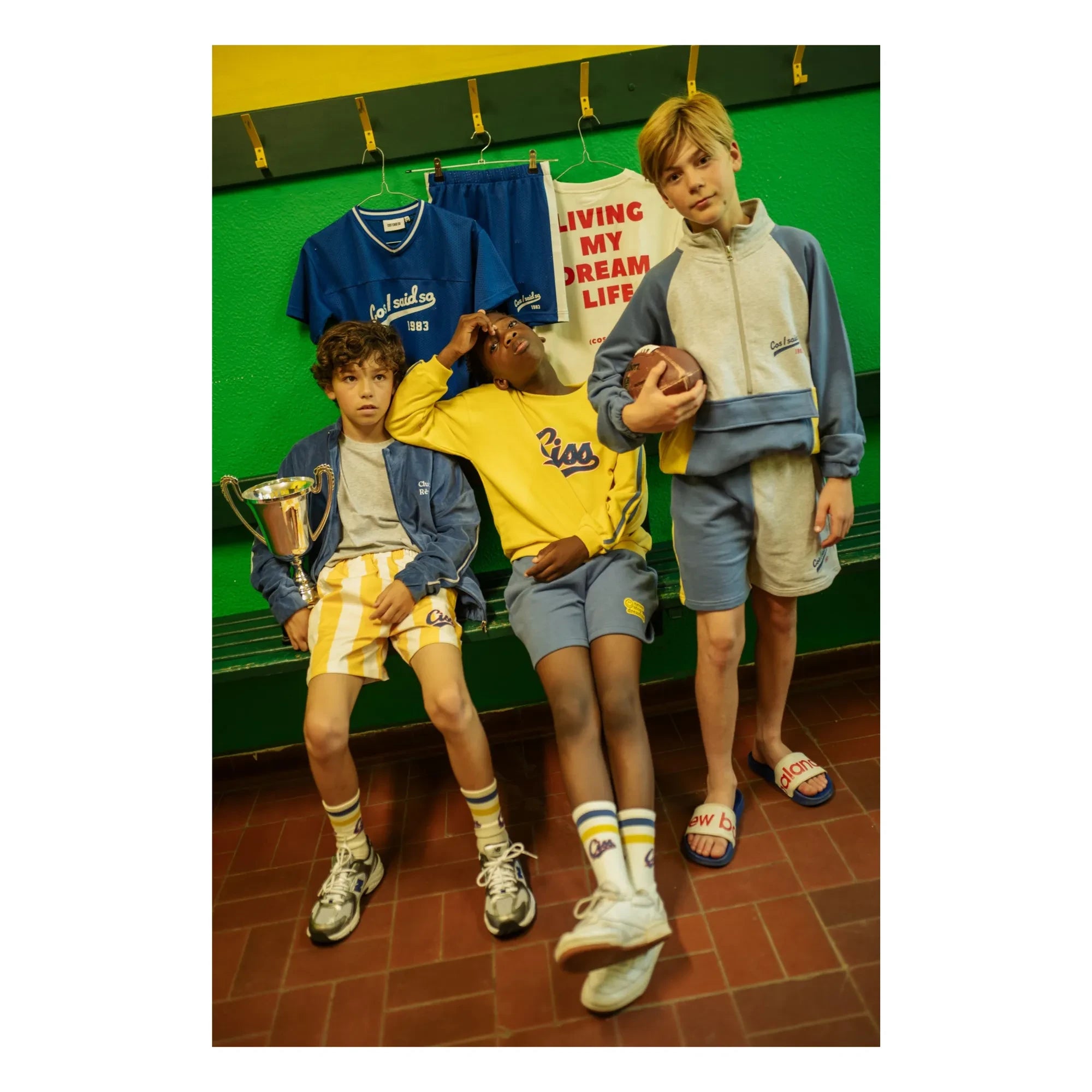 Cos I Said So - Renk Bloklu Logolu Fermuarlı Sweatshirt, Organik Pamuk | Gri Melanj
