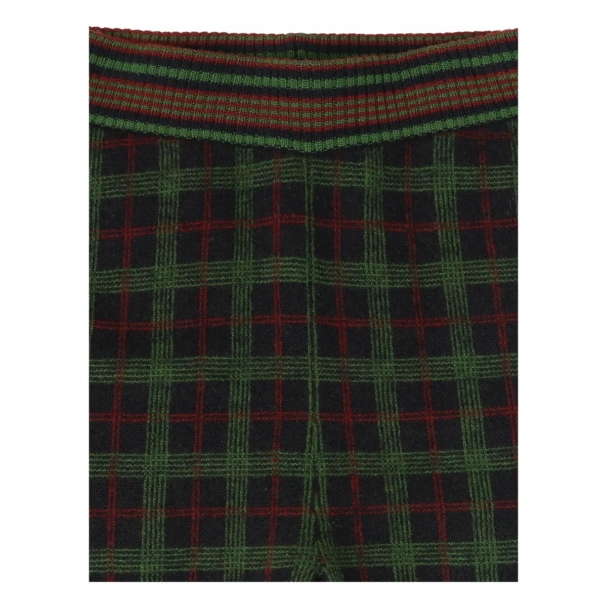 FUB - Grüne Carreaux Feutré Merino-Wollhose