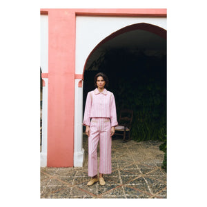 Maria de la Orden - Clover Baumwoll-Blazer mit Streifen | Rosa