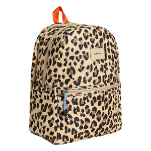 State Bags - Kane Leopard Double-Pocket Backpack | Beige