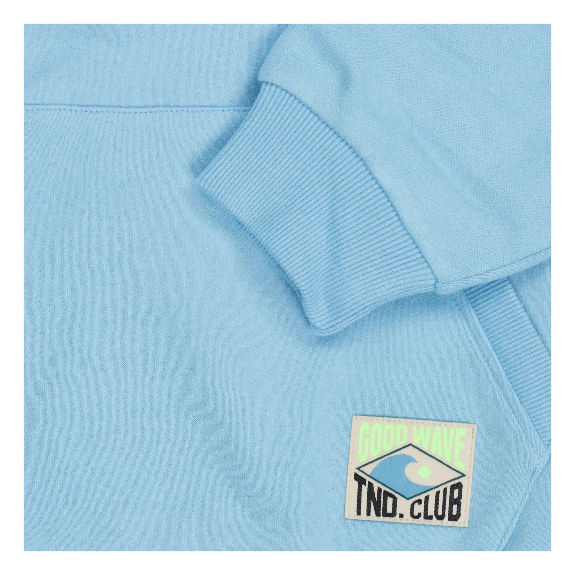 Tumble N'Dry - Tuzlu Organik Pamuklu Kapüşonlu Sweatshirt | Açık Mavi