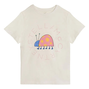 Stella McCartney Kids - Stella Coccinelle Organik Pamuklu Tişört | Fildişi
