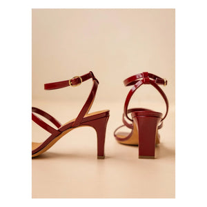 Bobbies - Casey Rugan Ledersandalen | Kirschrot