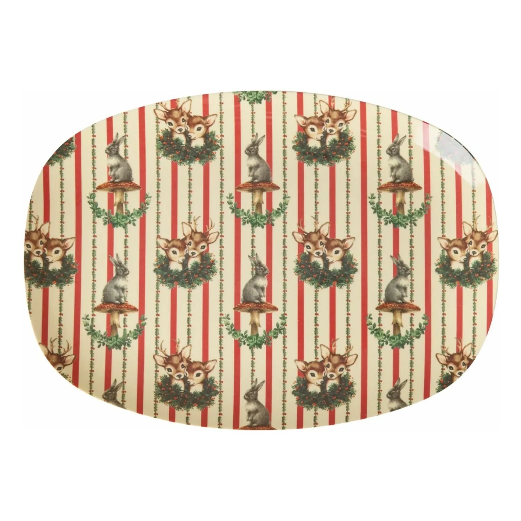 Rice - Sweet Forest Melamin rechteckiger Teller | Creme