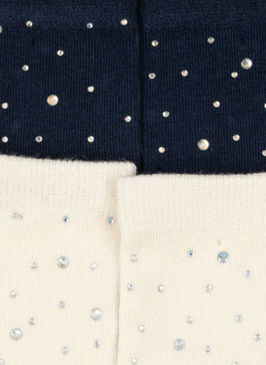 Konges Sløjd - Set of 2 Beaded Socks | Navy