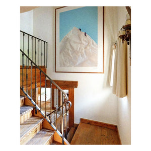 Ciel Glue - Mountain Nr. 1 The Line Poster - Limitierte Auflage | Blau