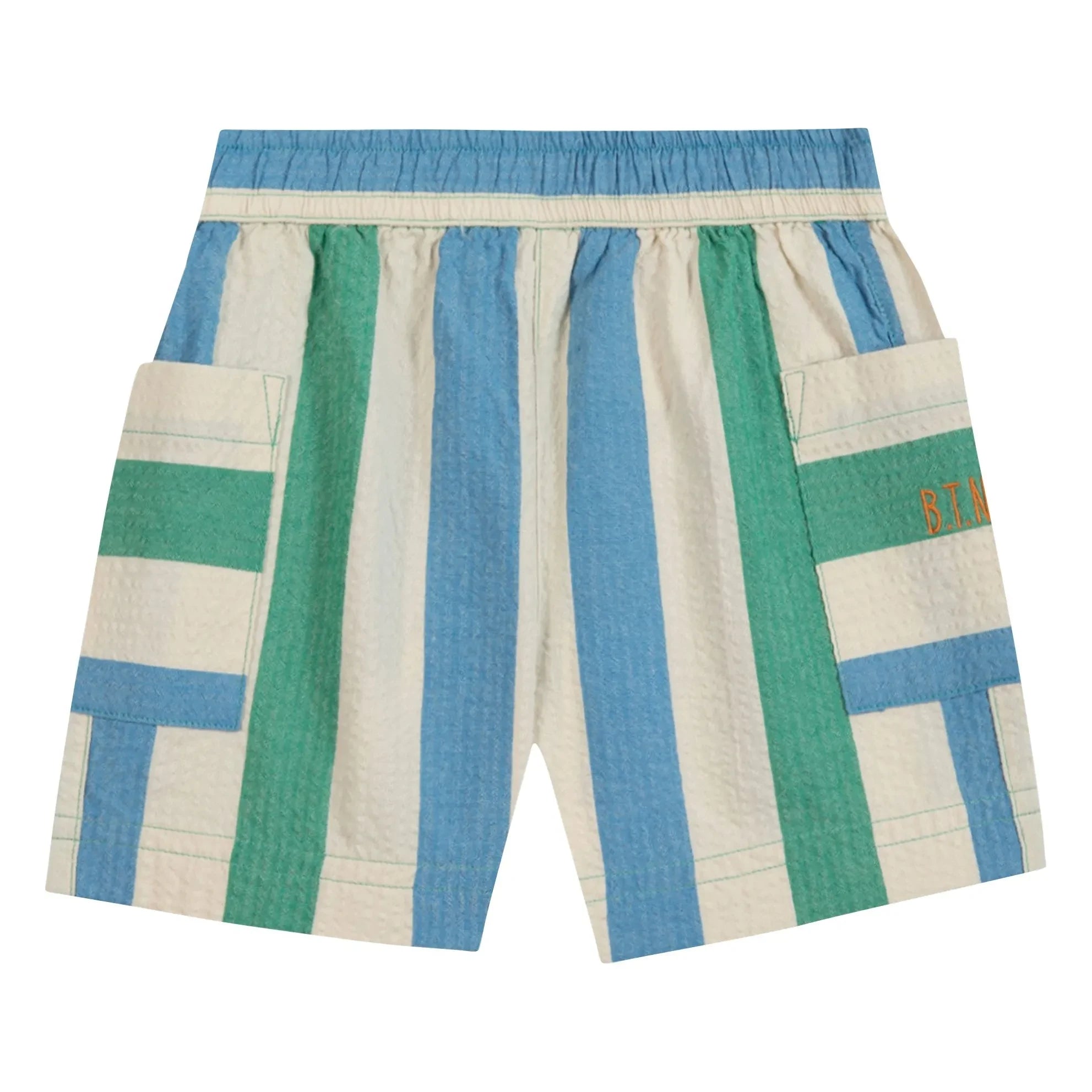 Bonton - Gestreifte Lois Shorts mit Taschen | Ecru