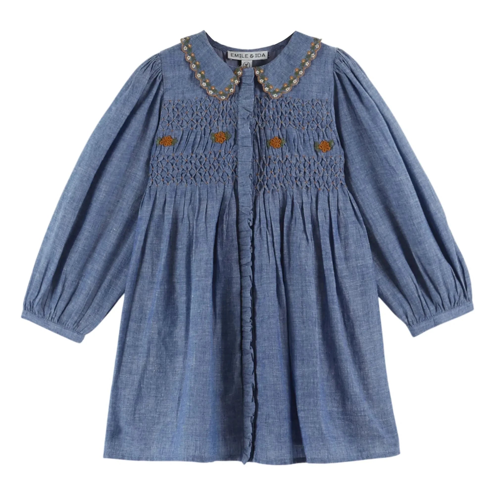 Emile et Ida - Mavili smock elbise