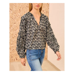Ulla Johnson – Azrou Bluse | Schwarz