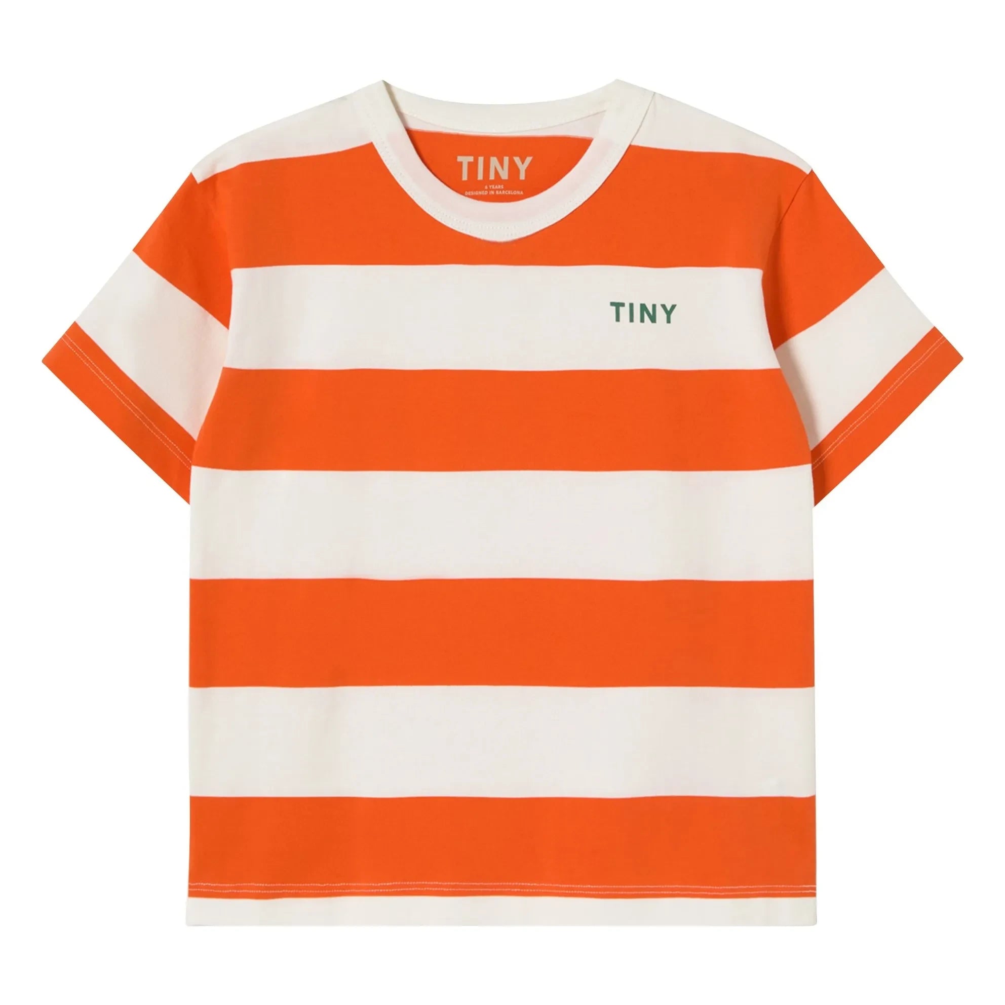 Tinycottons - Gestreiftes T-Shirt aus Bio-Baumwolle | Rot