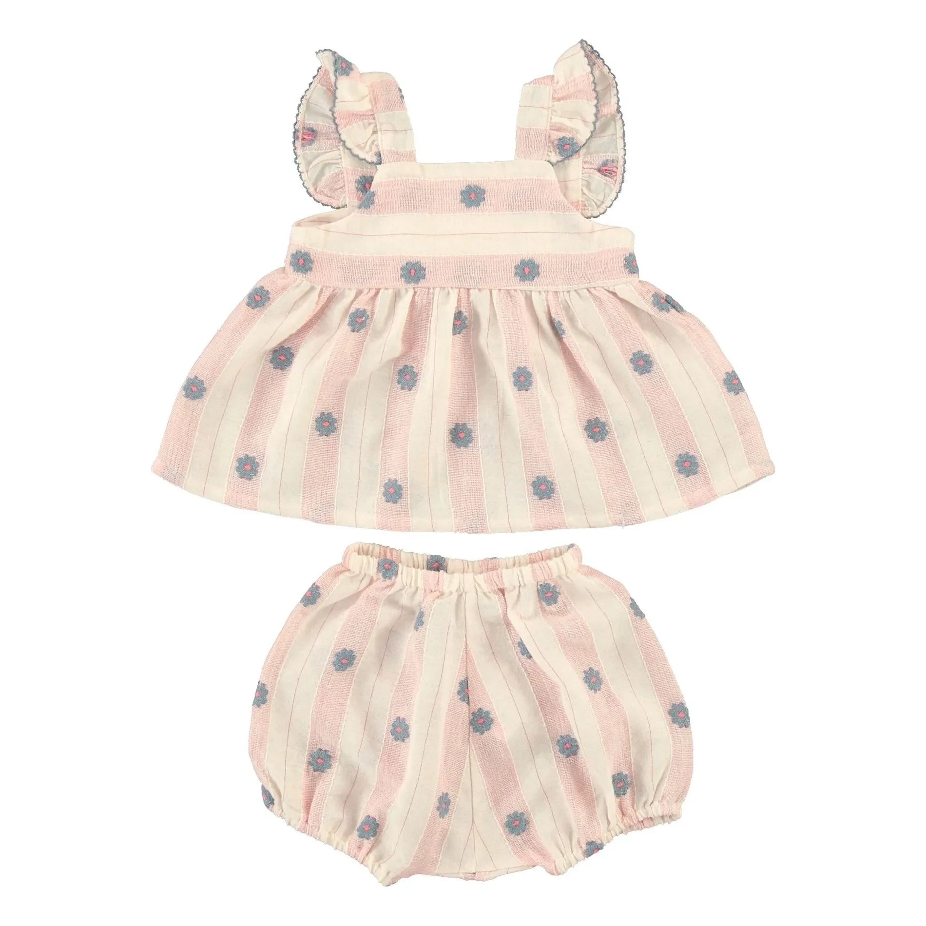 Bebe Organic - Elwen Fleuri Oberteil und Bloomer Set | Hellrosa