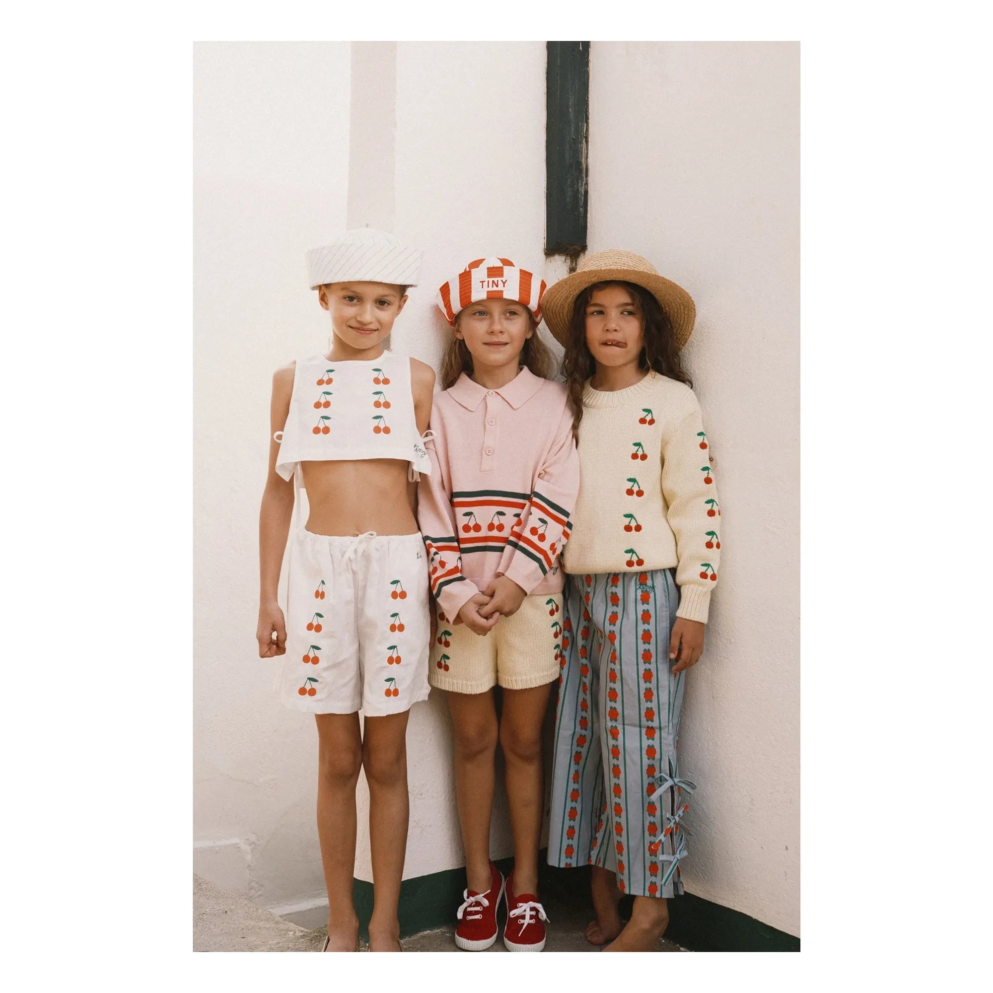 Tinycottons - Short Cherry Twill | White