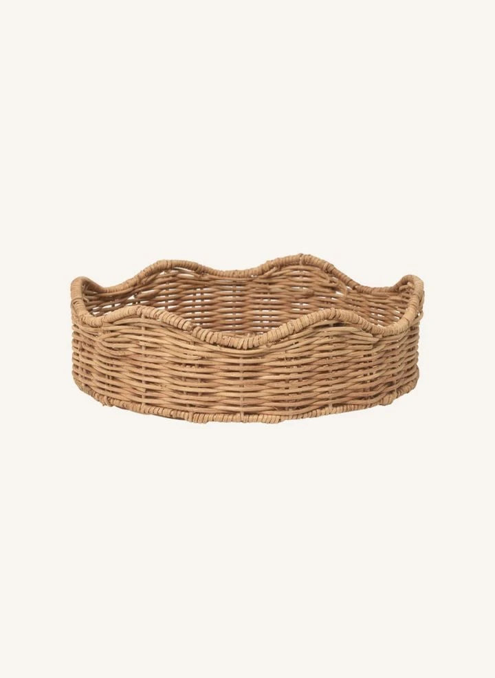Broste Copenhagen - Lola Yuvarlak Rattan Tepsi
