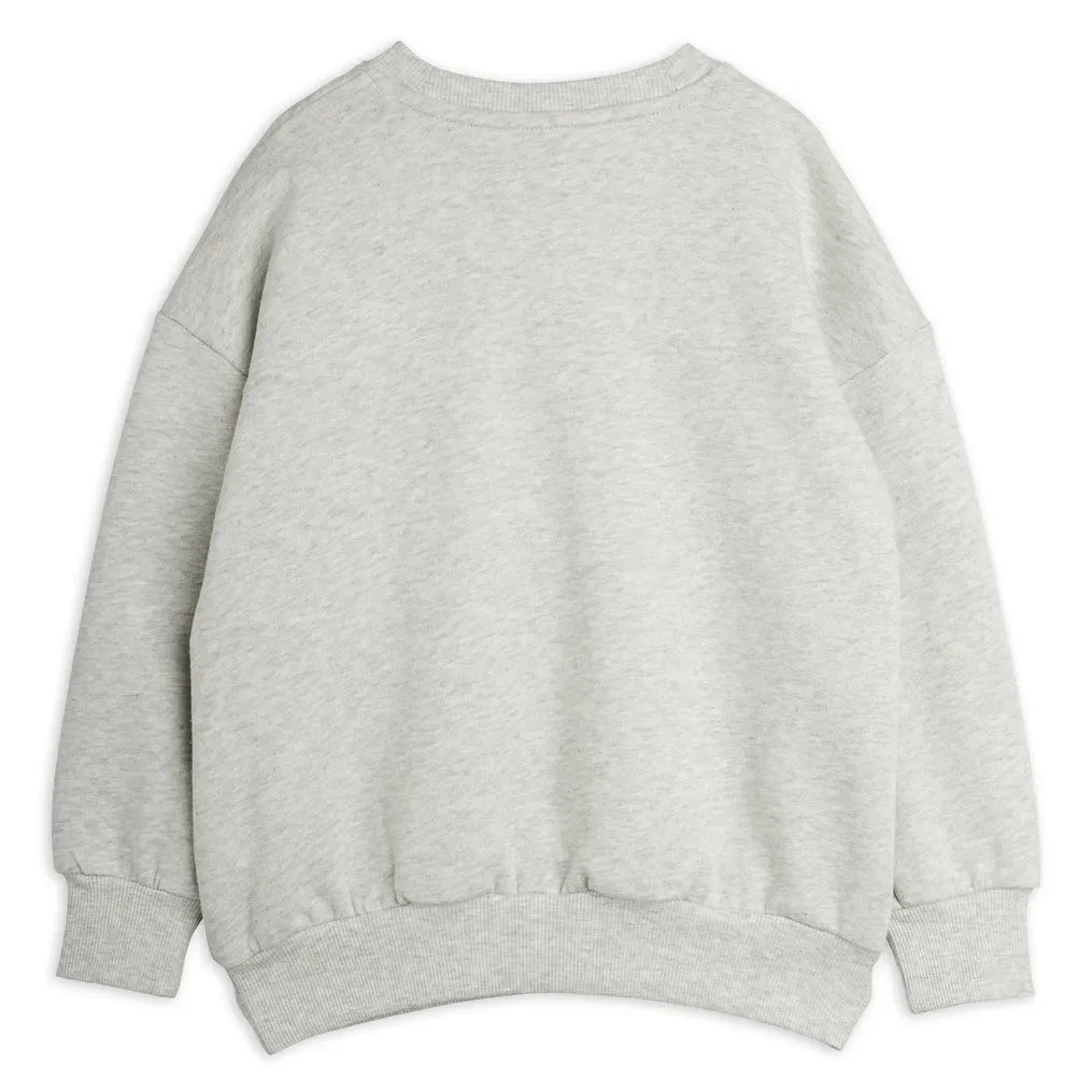 Mini Rodini - Blumen-Sweatshirt aus Bio-Baumwolle | Graumeliert