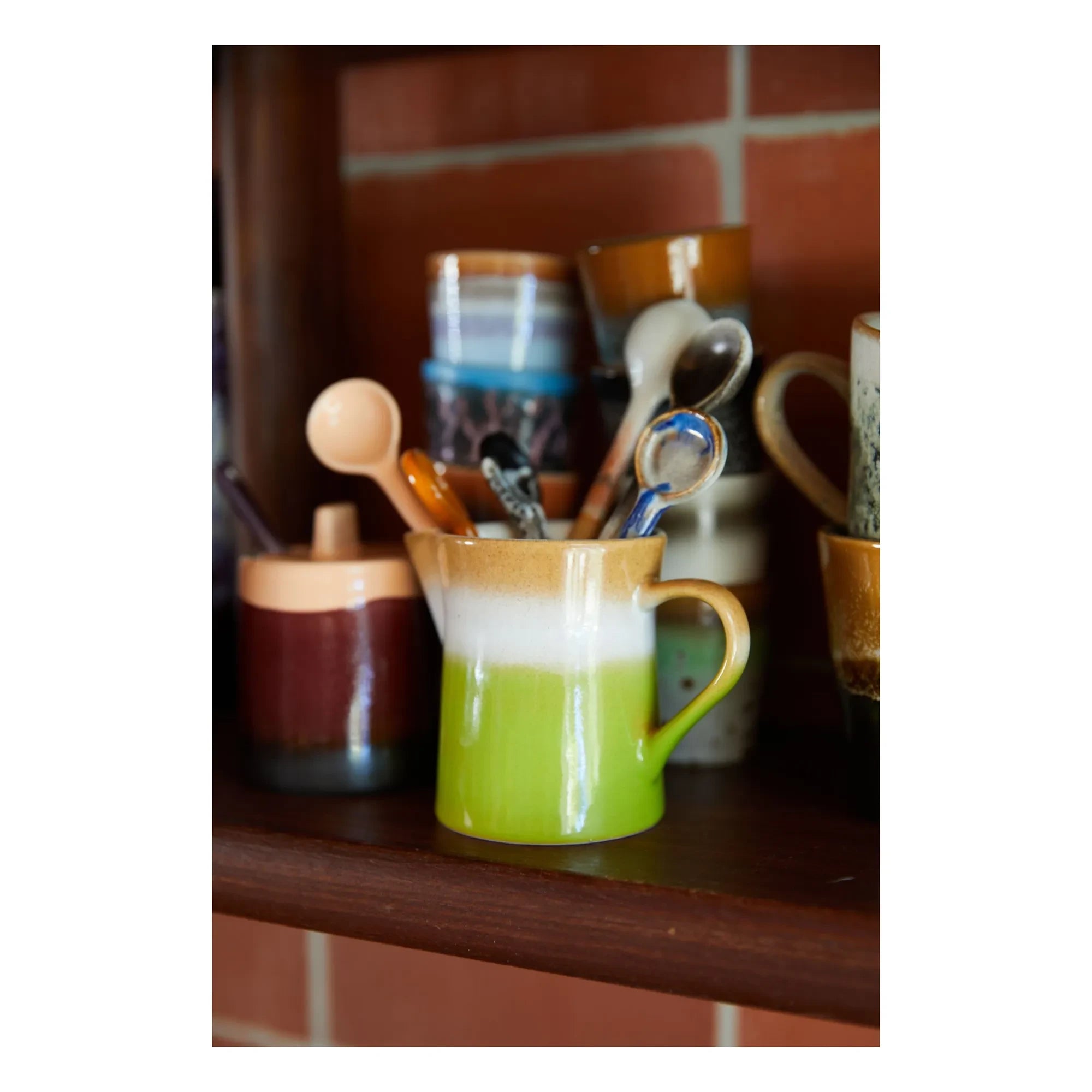 HKliving - Taş çömlek kaşıklar - 4'lü set