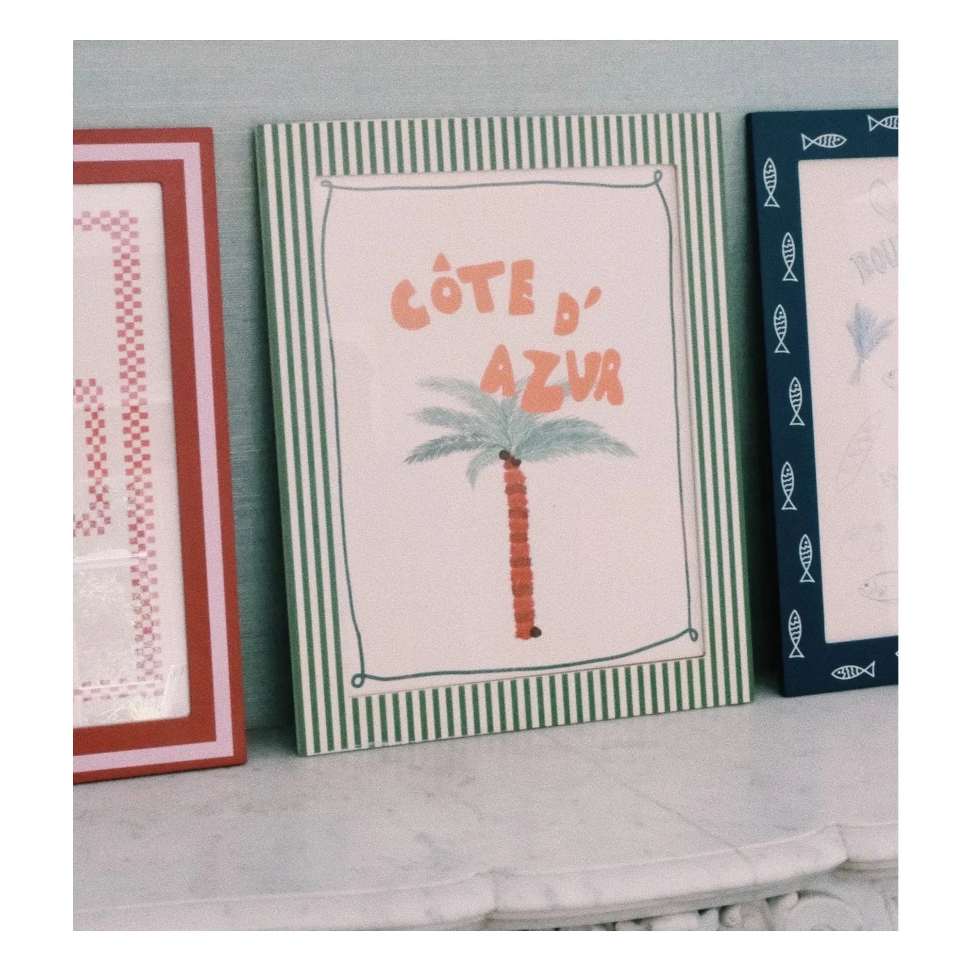 Anna + Nina - Côte d'Azur Poster | Yeşil
