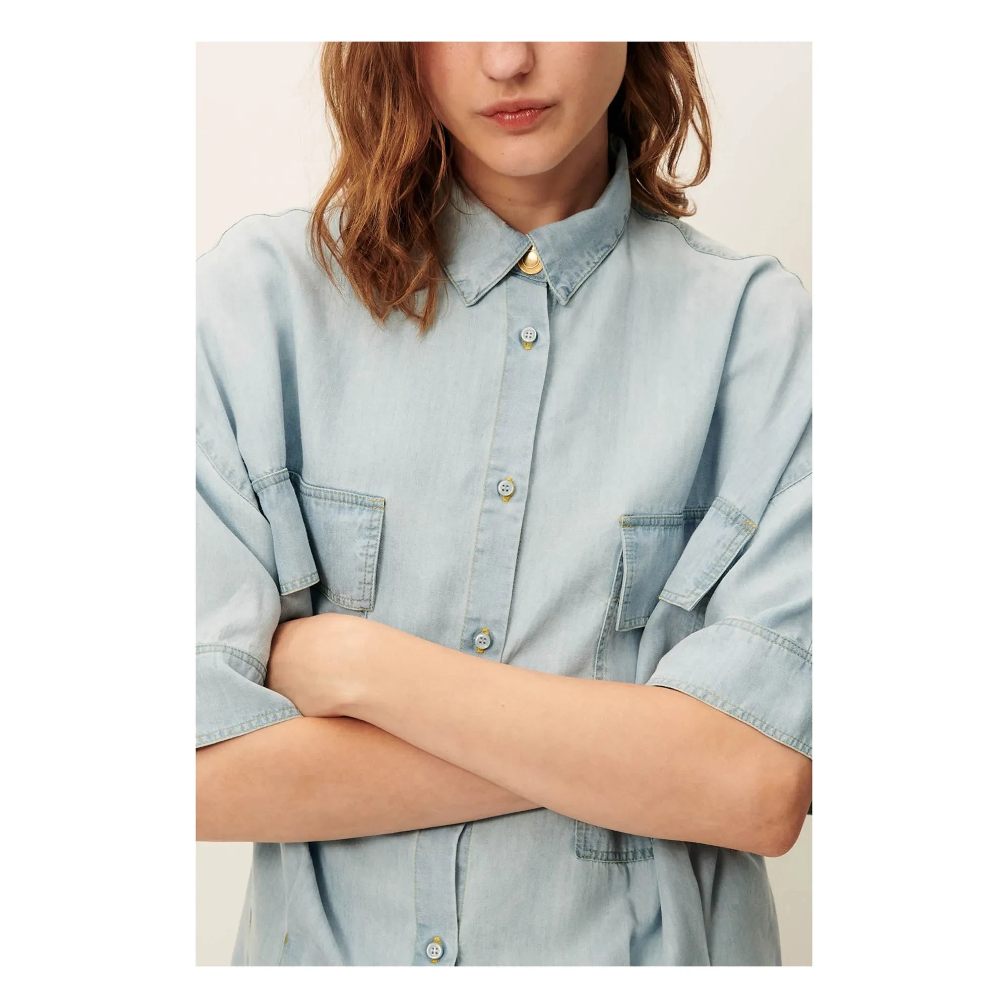Sessùn - Fresqua Denim Dress | Light Blue
