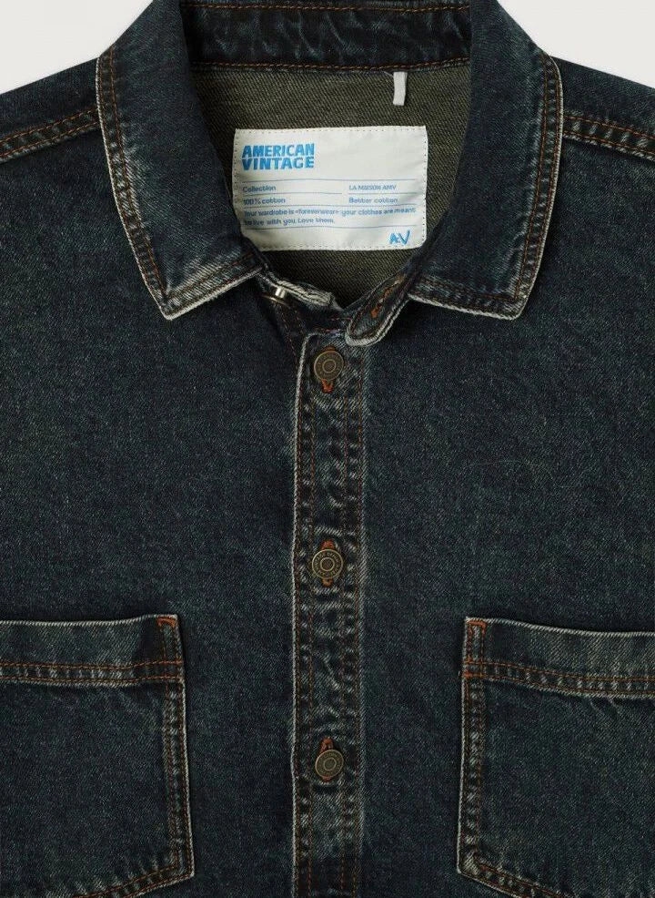 American Vintage - Lydbay Bol Kesim Pamuklu Gömlek | Siyah