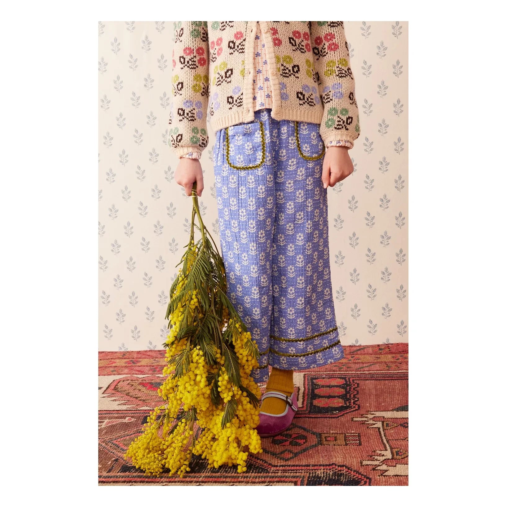 Hello Simone - Jeannette Çiçek Desenli Hırka | Krem